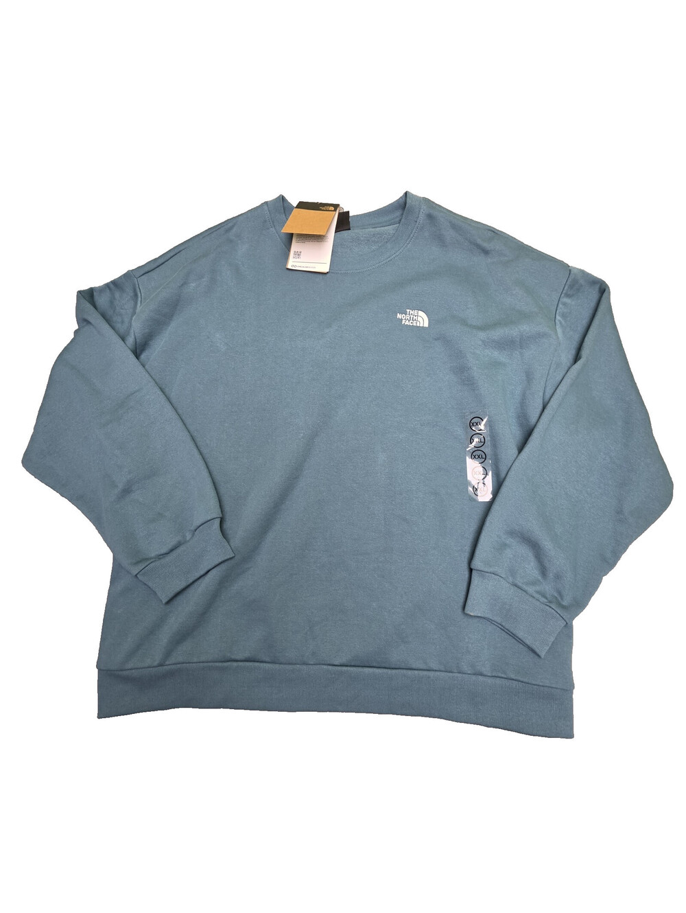 NWT North Face Women's XXL Blue Oversized Fleece Crewneck Sweatshirt NF0A8FKTBQ5